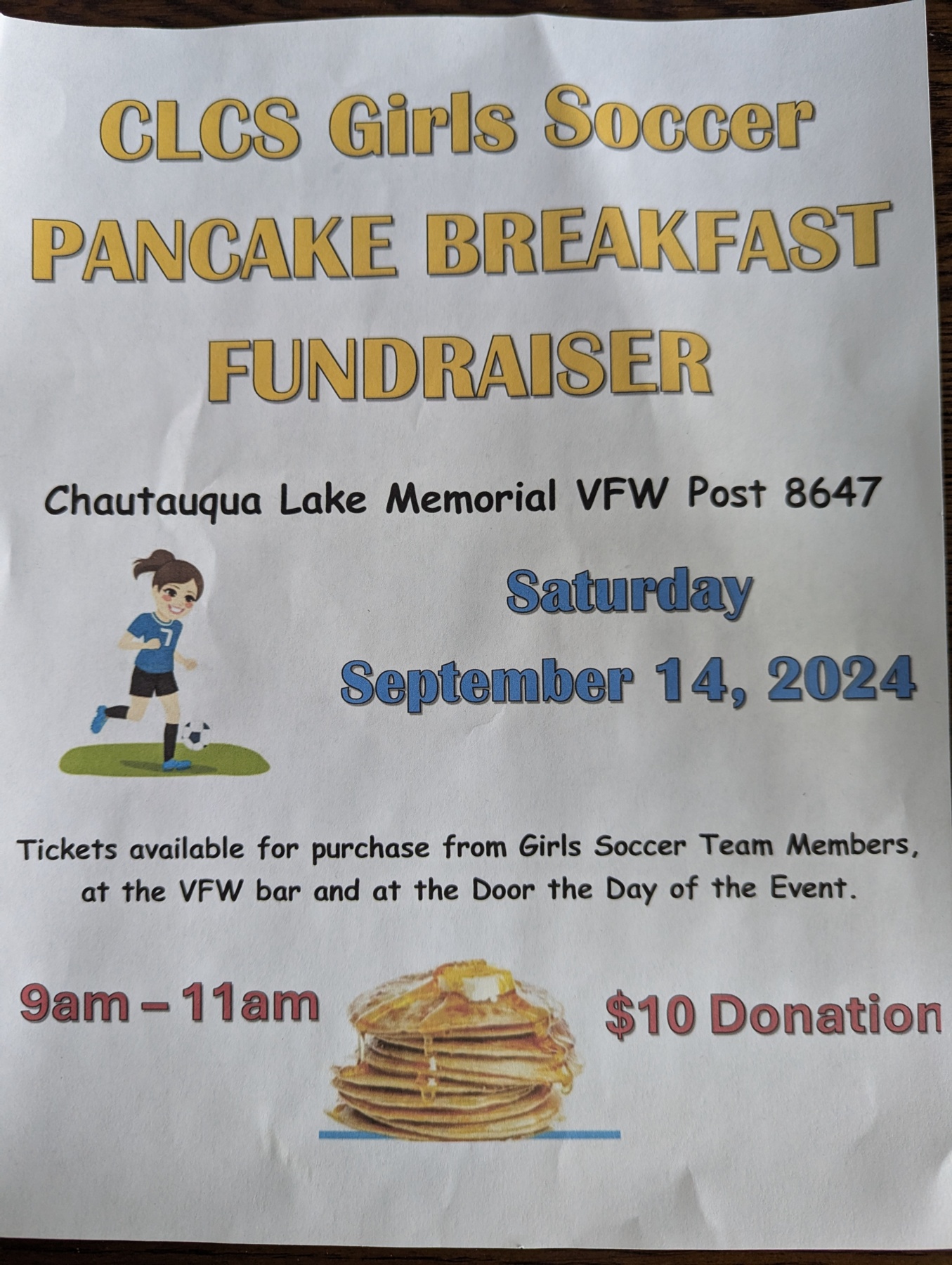 Pancake Fundraiser