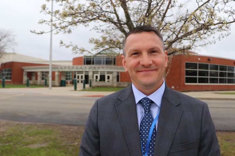 Mr. Joe Steger in front of CLCS