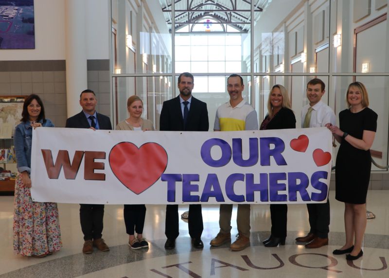 Administration with banner
