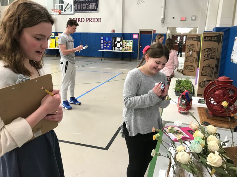 High school judging process at the Science Fair