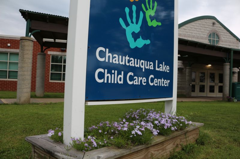 Chautauqua Lake Child Care Center Sign out front of CLCS Elementary