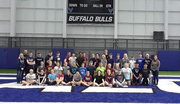 CLCS Track & Field teams at a UB clinic