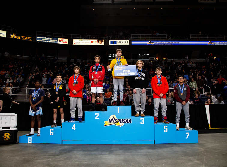 NYSPHSAA Wrestling Championship Podium
