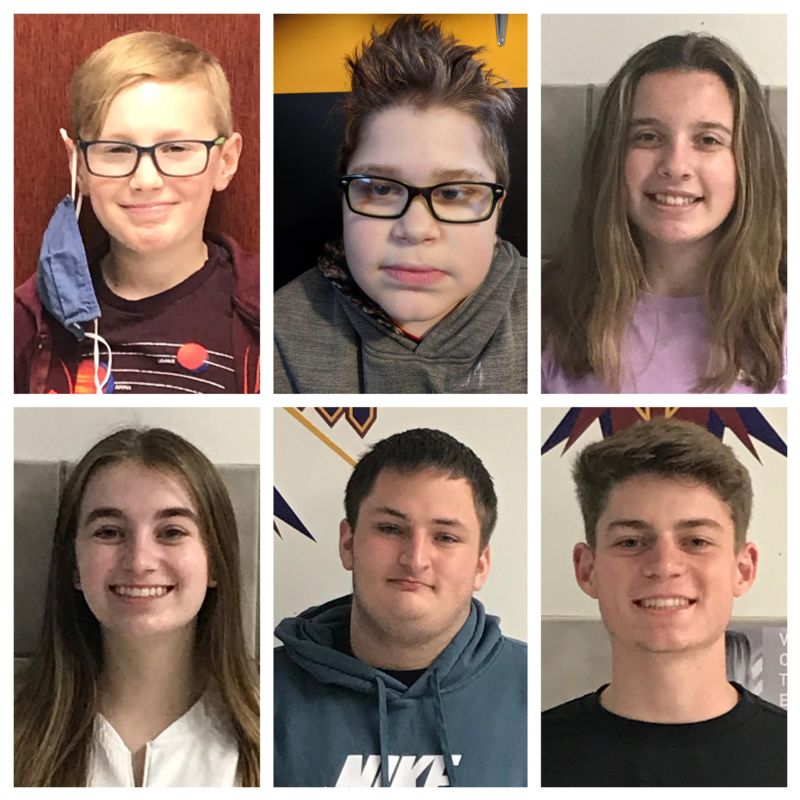 Six students chosen as students of the month