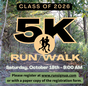 Annual Senior Class 5K Run/Walk October 18th
