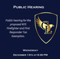 Public Hearing - December 13th